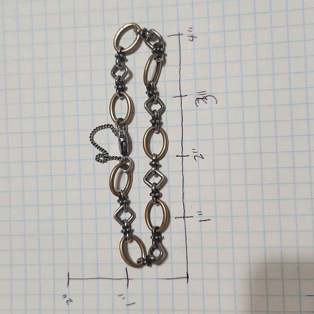 James avery silver and bronze bracelet